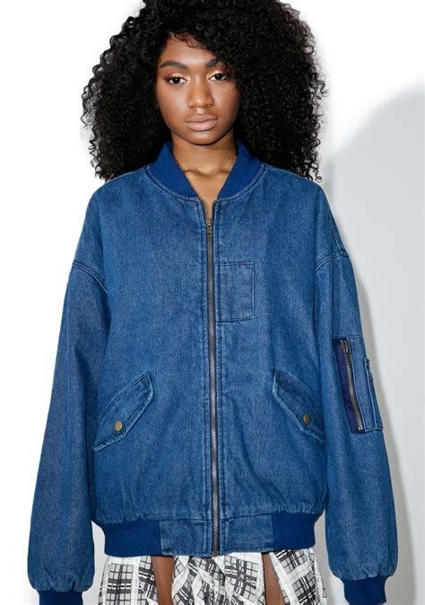 Bomber jacket in denim 